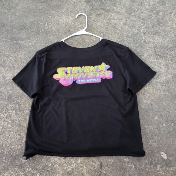 Steven Universe Crop Top Shirt Womens S Black Cropped Retro Y2K Hot Topic Anime - Picture 3 of 7